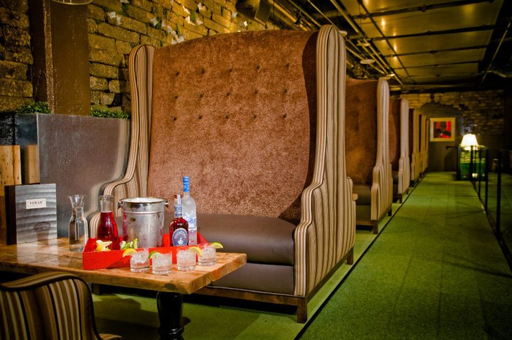 VIP booth aisle way